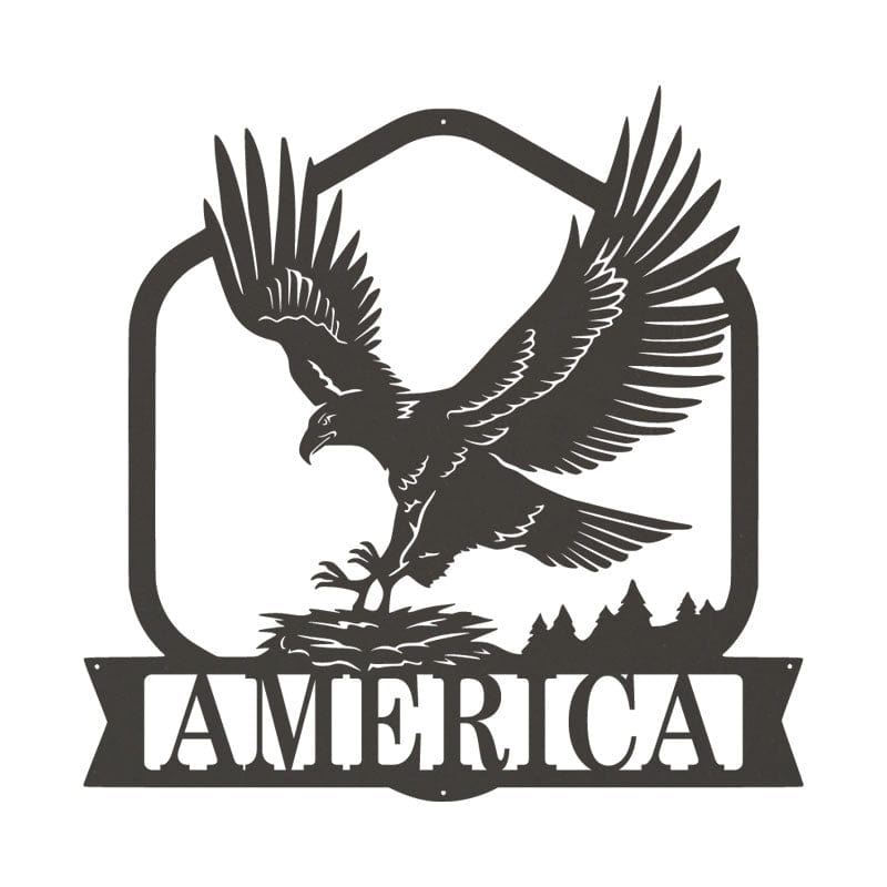 Eagle’s Nest Monogram - Metal Wall Art Décor