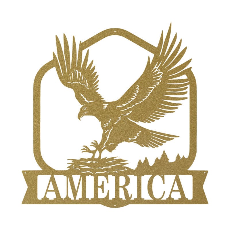 Eagle’s Nest Monogram - Metal Wall Art Décor