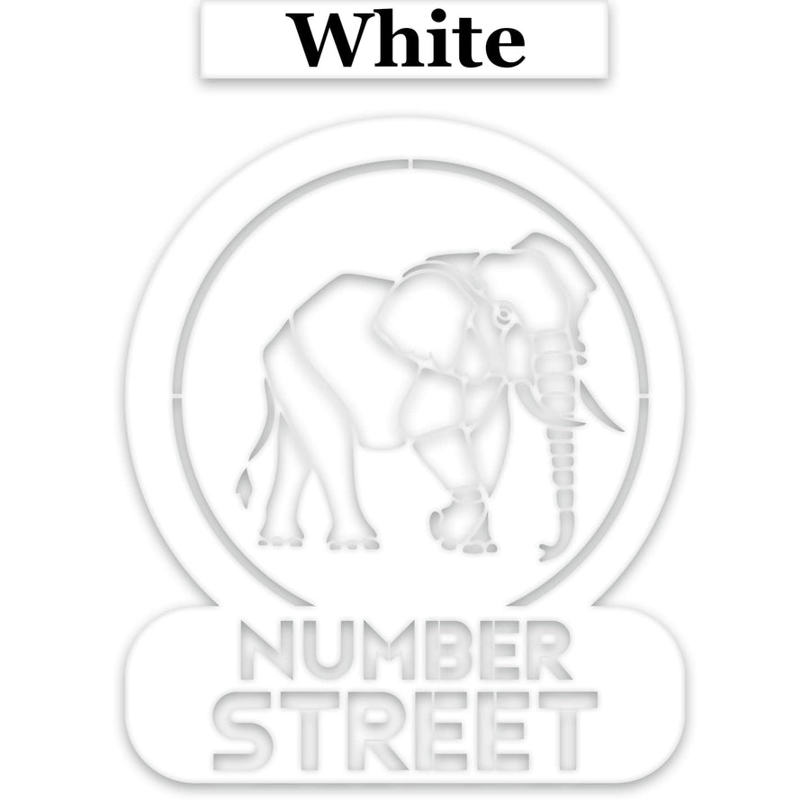 Elephant Circle Customizable Metal Address or Nameplate