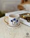 Elephant Abundance: Handmade Ceramic Espresso Cup Set with Gold Handle & Saucer, 5.4 oz - Perfect Elephant Lover Gift, Starbucks Inspired Elephant Coffee Cup