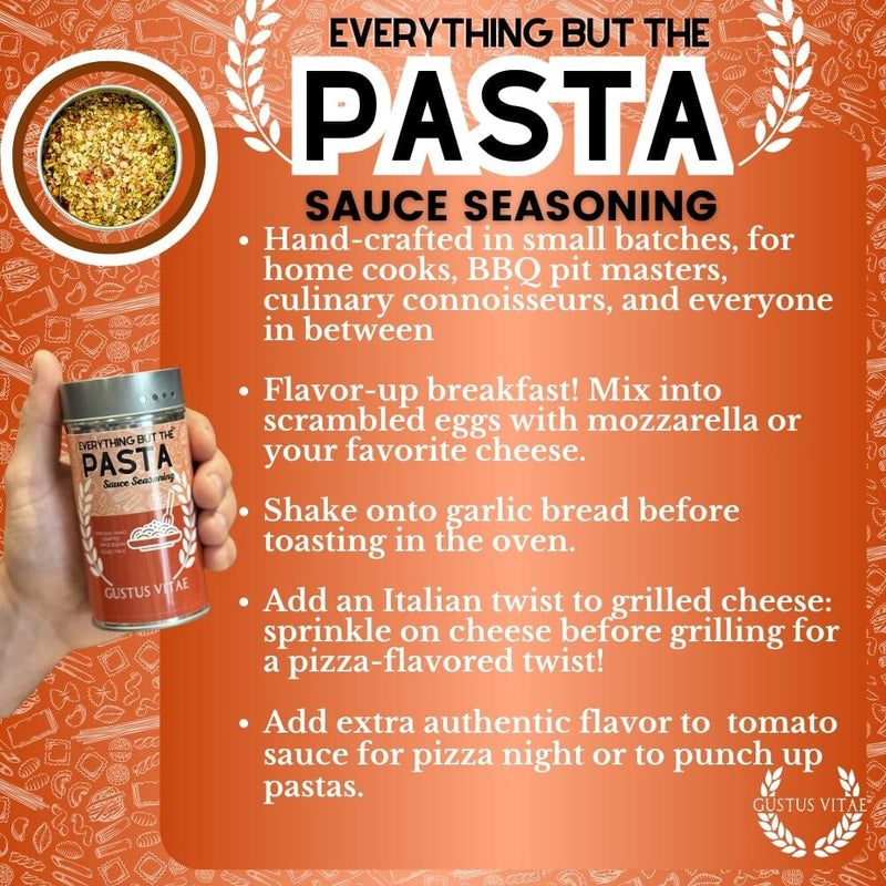Everything But The Pasta Sauce Seasoning Bougie BBQ Gustus Vitae