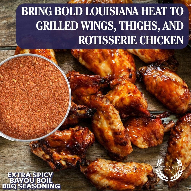 Extra Spicy Bayou Boil BBQ Seasoning Bougie BBQ Gustus Vitae