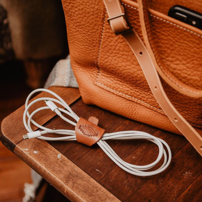 Leather Headphone/Cord Keeper  - USA Made