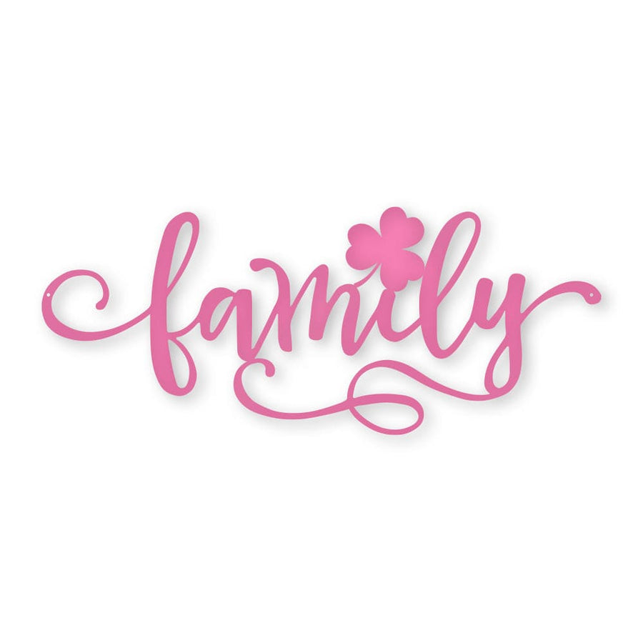 Family Shamrock Metal Decor Sign