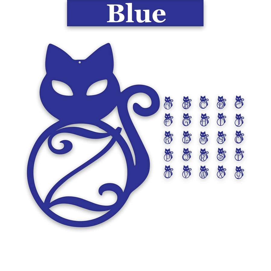 Fancy Kitty Plain Letter Metal Sign