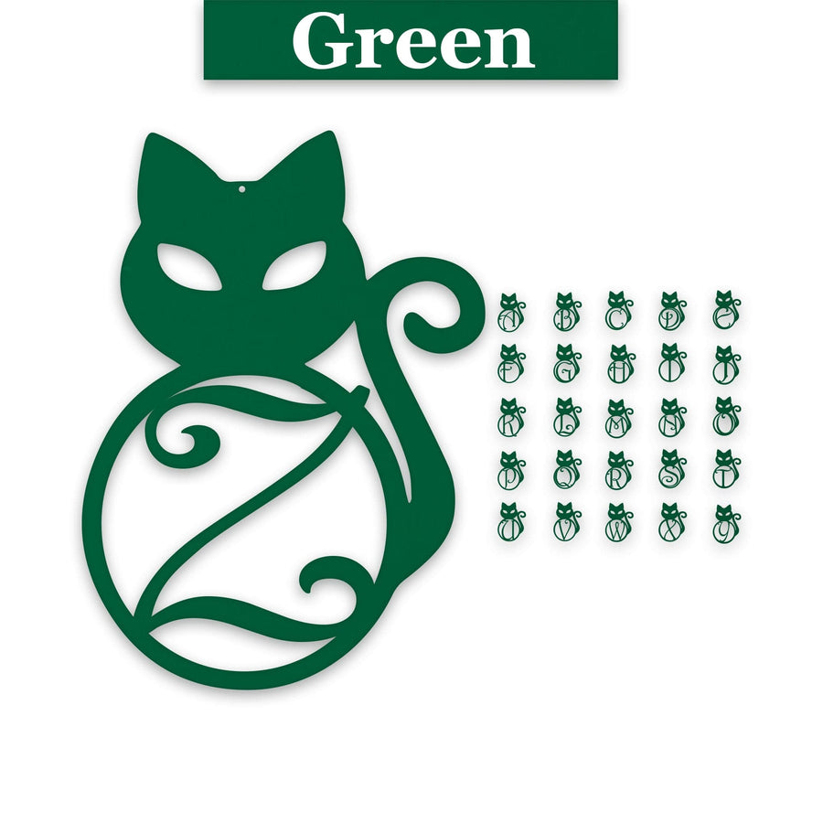 Fancy Kitty Plain Letter Metal Sign