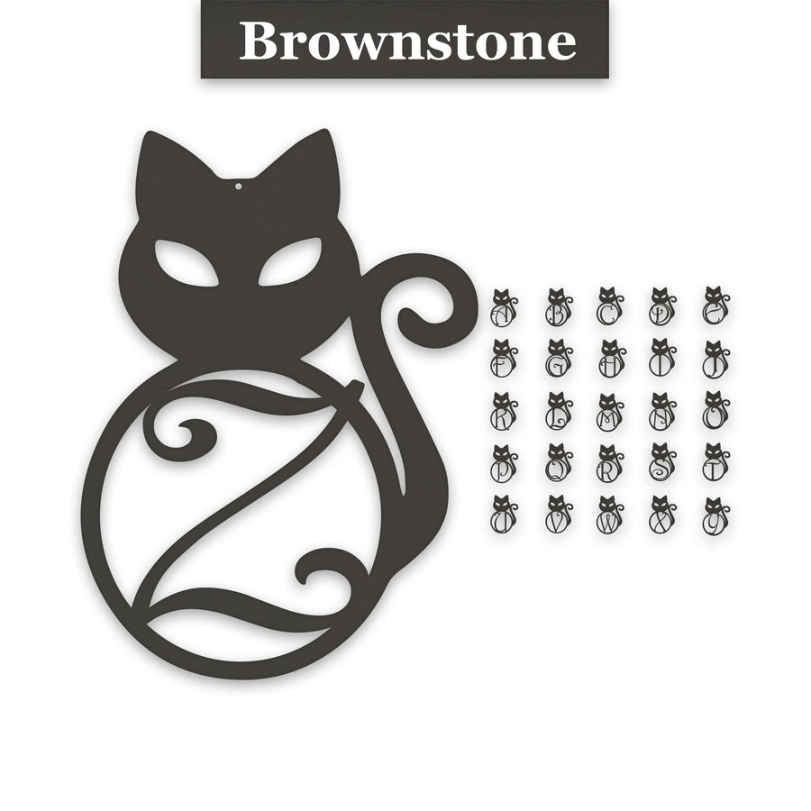 Fancy Kitty Plain Letter Metal Sign