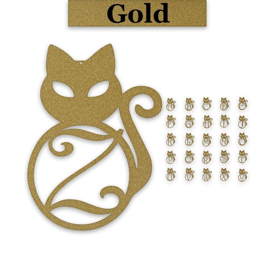 Fancy Kitty Plain Letter Metal Sign
