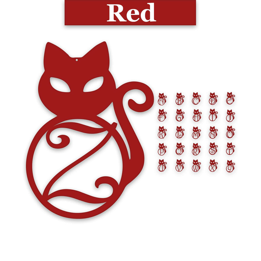 Fancy Kitty Plain Letter Metal Sign