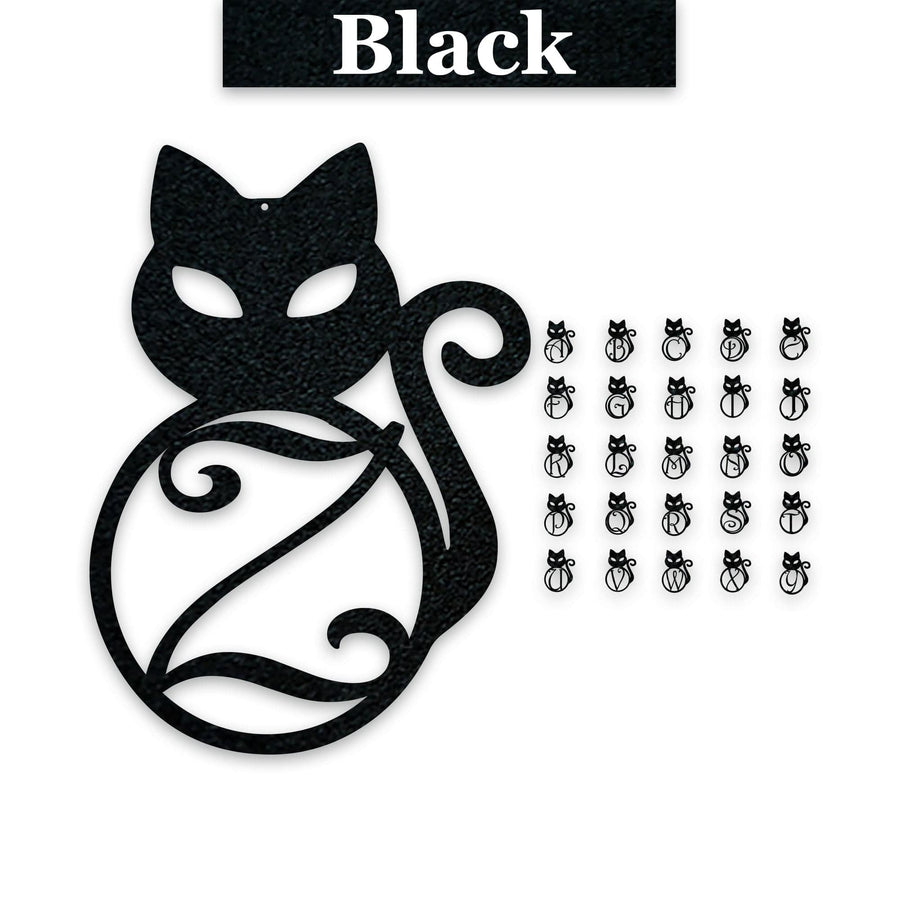 Fancy Kitty Plain Letter Metal Sign