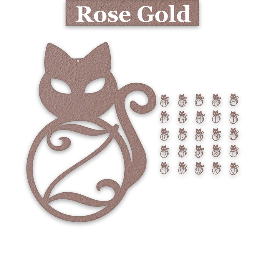 Fancy Kitty Plain Letter Metal Sign