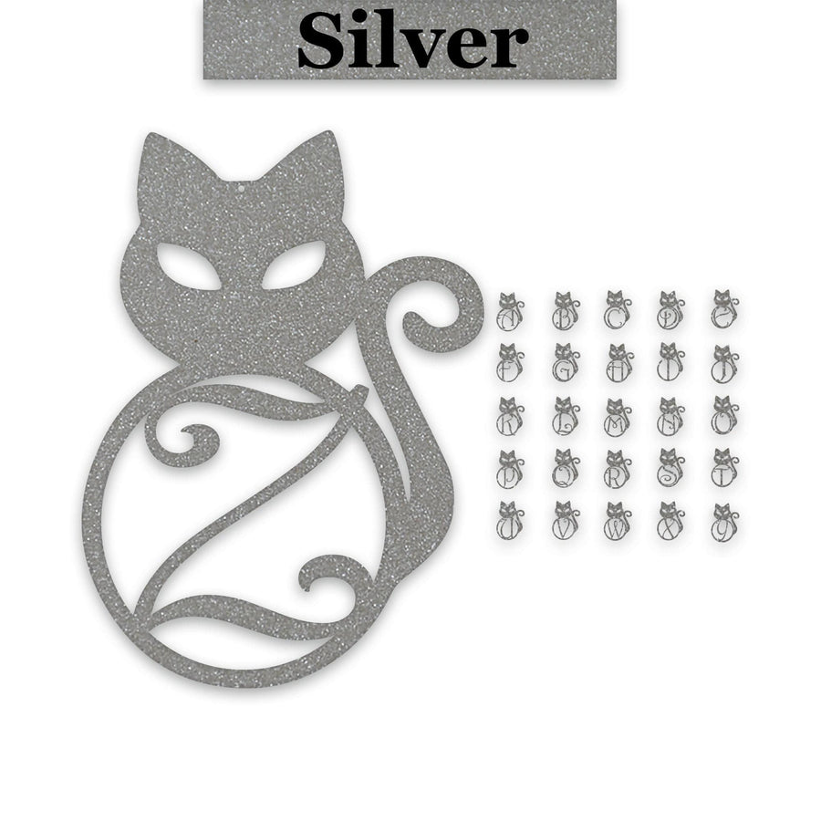 Fancy Kitty Plain Letter Metal Sign