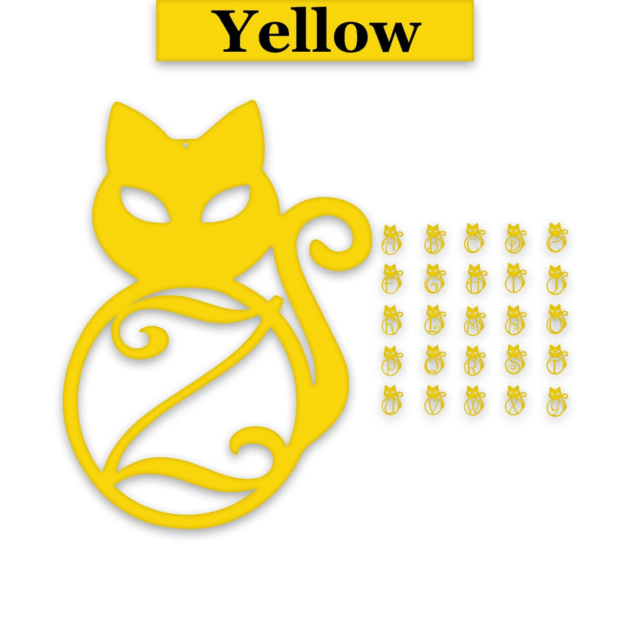 Fancy Kitty Plain Letter Metal Sign