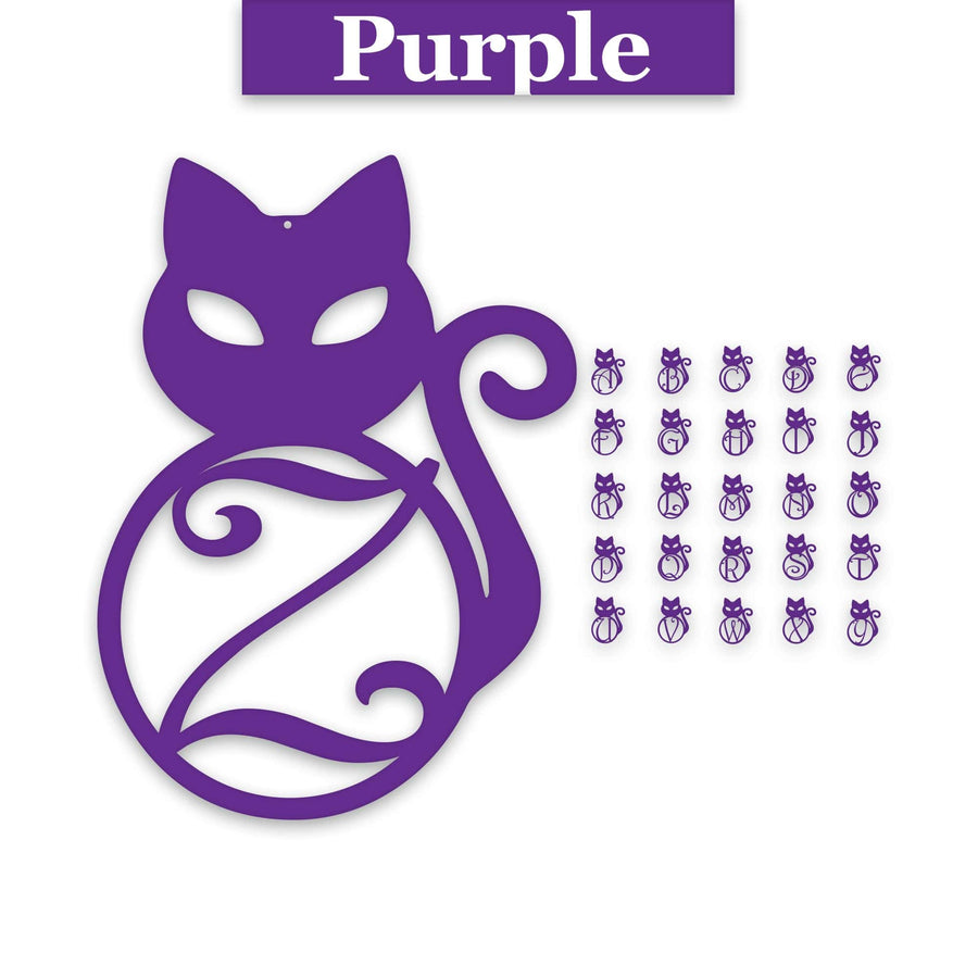 Fancy Kitty Plain Letter Metal Sign