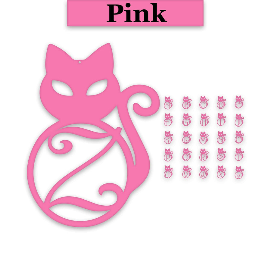 Fancy Kitty Plain Letter Metal Sign