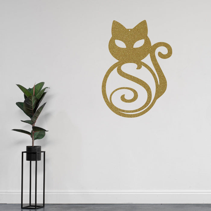 Fancy Kitty Plain Letter Metal Sign