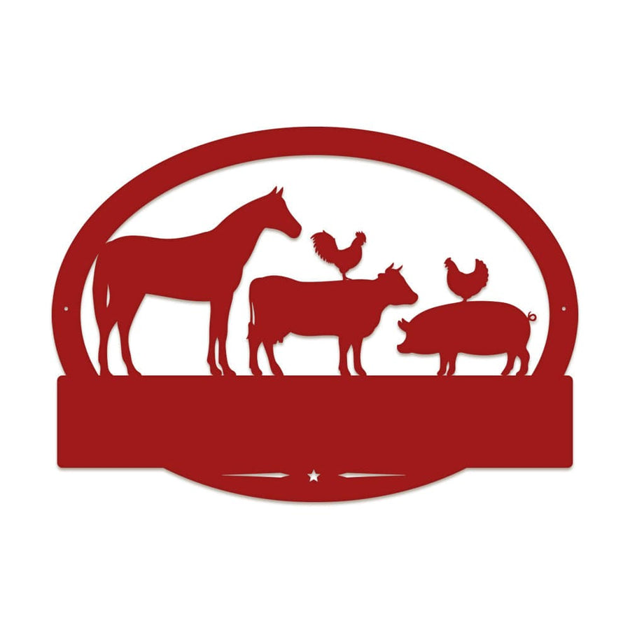 Farm Animals Monogram with