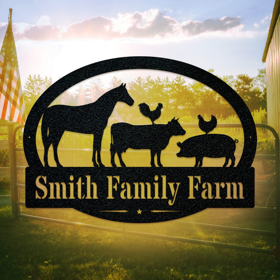 Farm Animals Monogram with