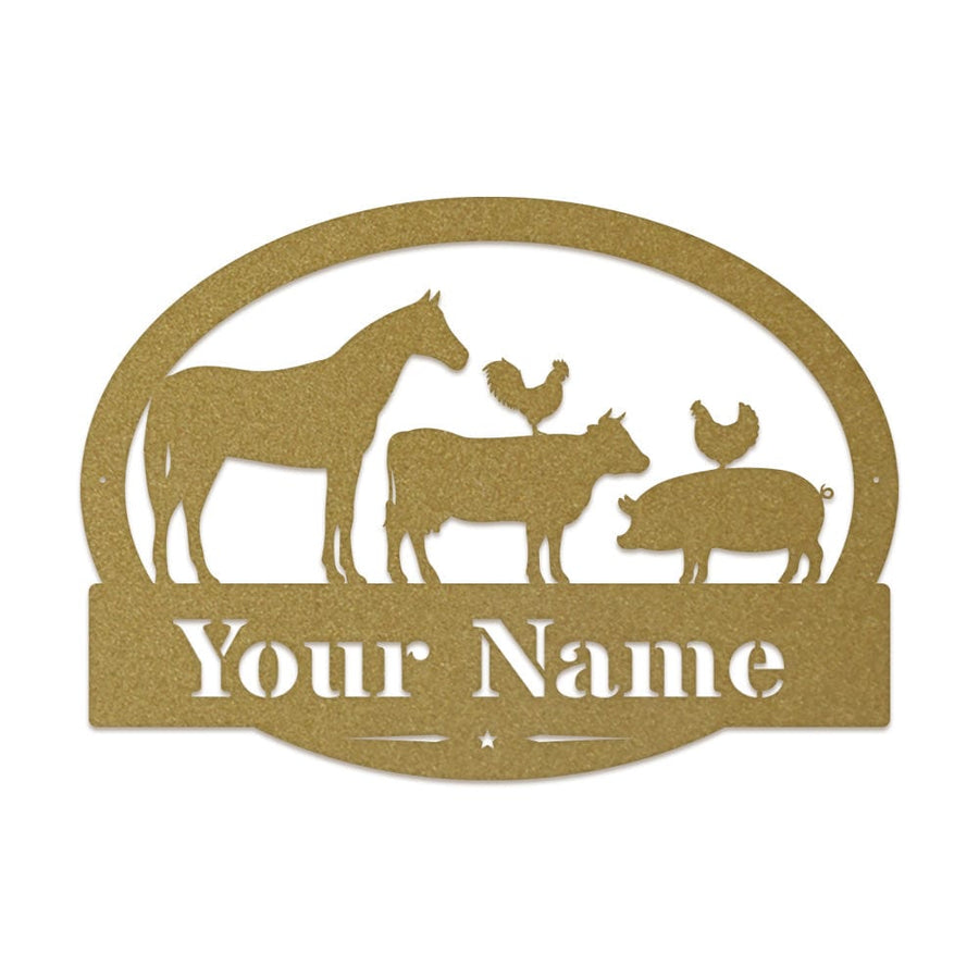 Farm Animals Monogram with