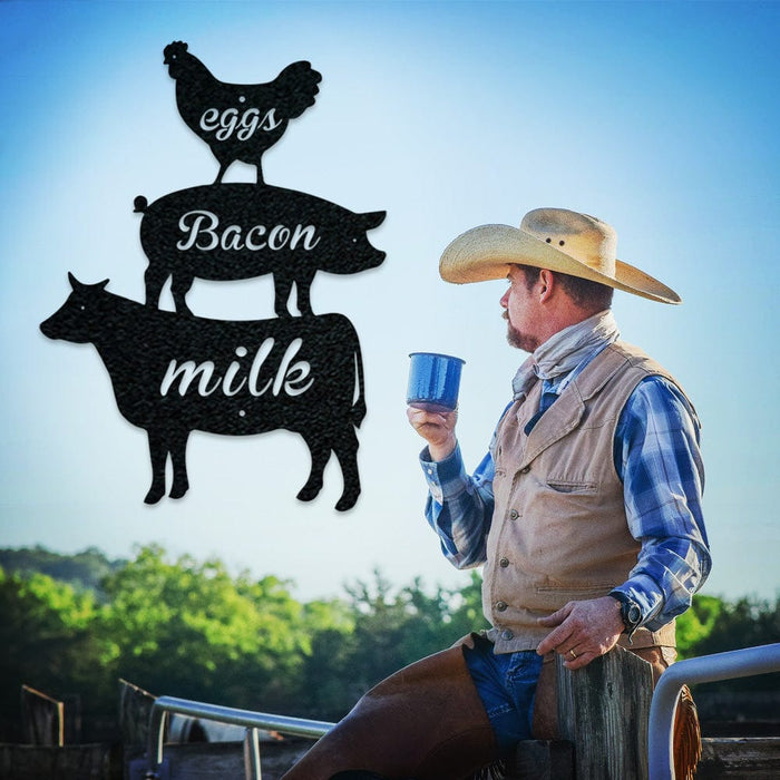 Farm Breakfast - Metal Sign
