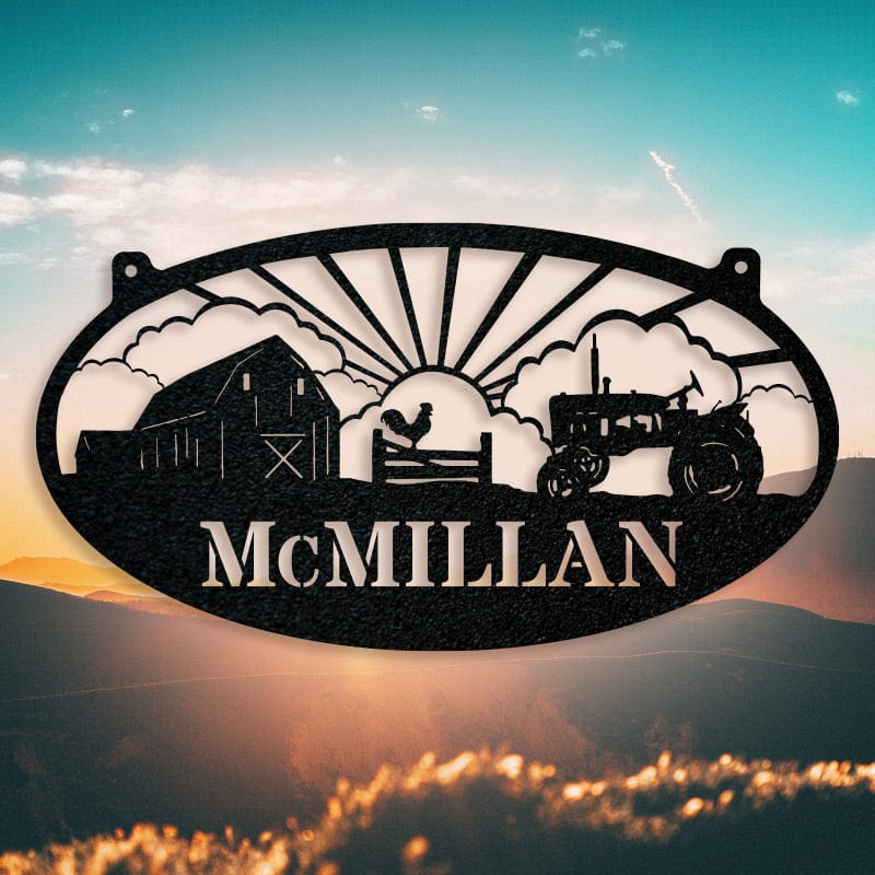Farm Chicken Oval Monogram