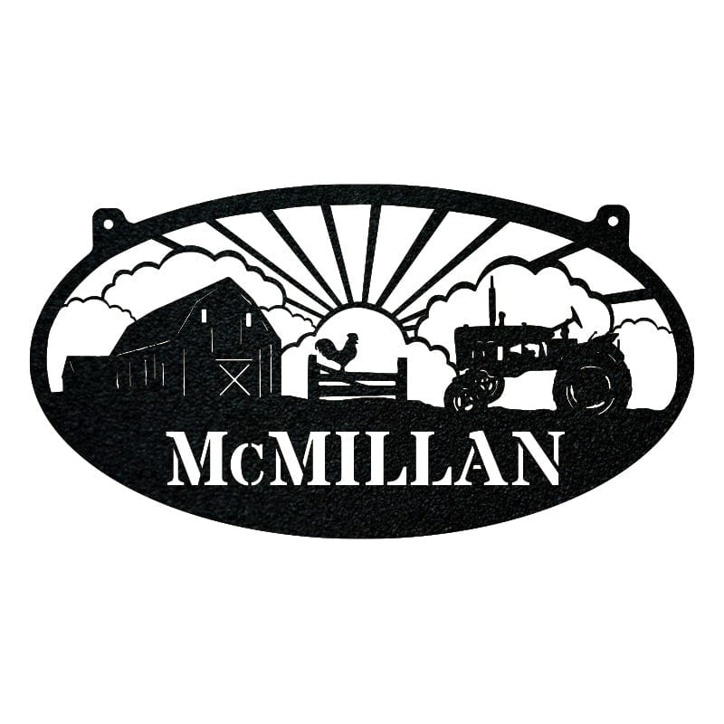 Farm Chicken Oval Monogram
