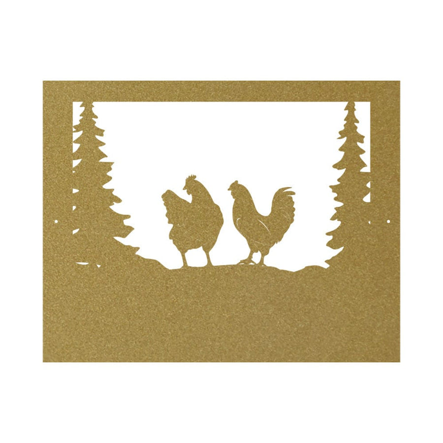 Farm Chicken Sign - Personalized Metal Wall Art | Rustic Outdoor Decor