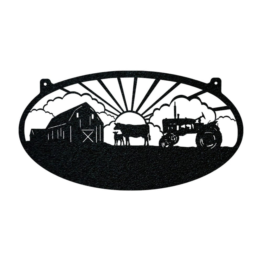 Farm Cows Oval Monogram