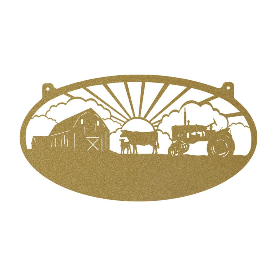 Farm Cows Oval Monogram
