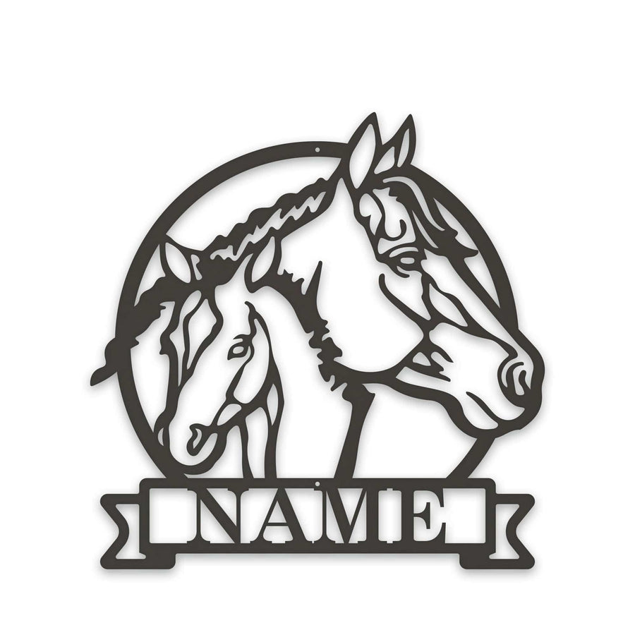 Farm Horse and Pony Personalized Metal Sign