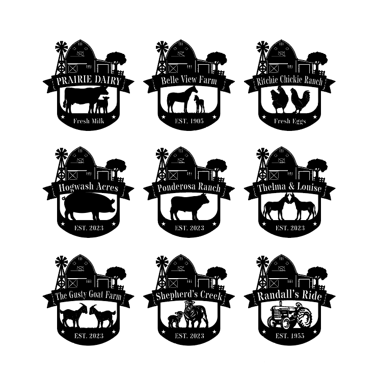 Farm & Ranch Animals Monogram - Farm Life Edition