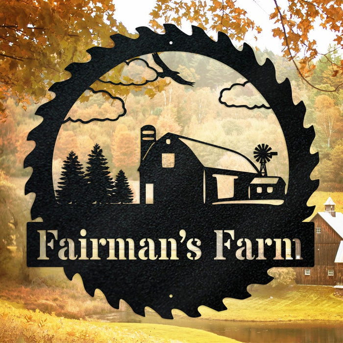Farm Sawblade Monogram with