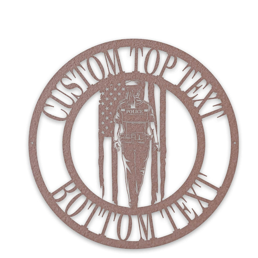 Female Police Monogram Personalized Police Gift