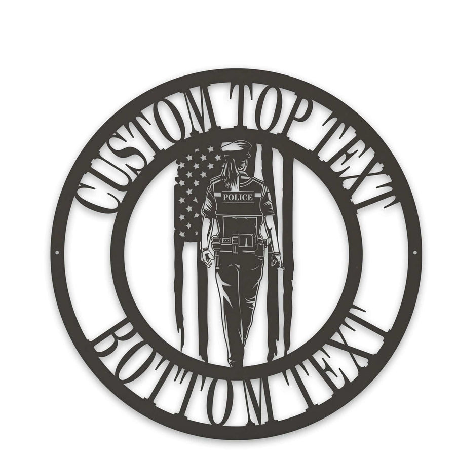 Female Police Monogram Personalized Police Gift