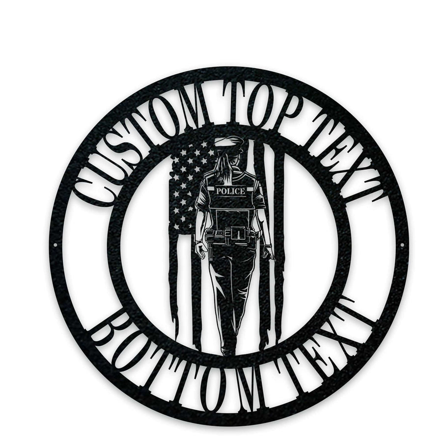 Female Police Monogram Personalized Police Gift