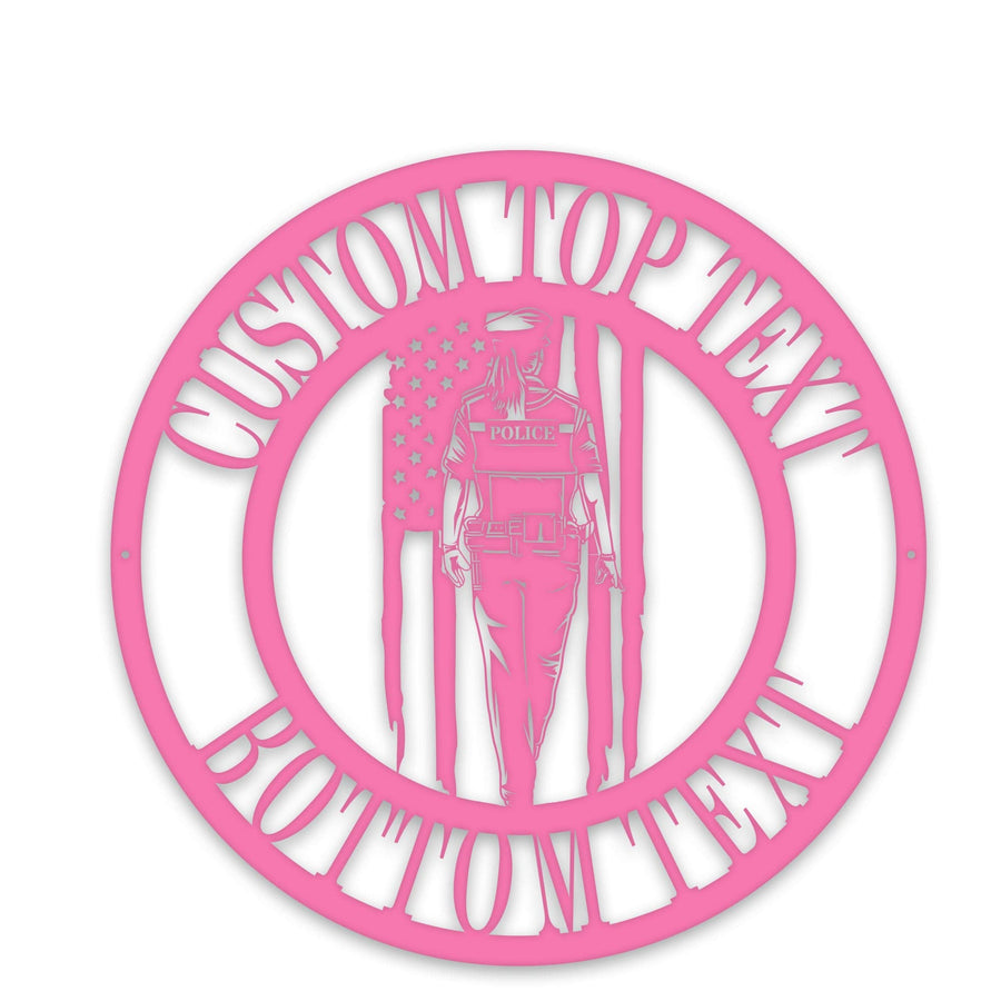 Female Police Monogram Personalized Police Gift
