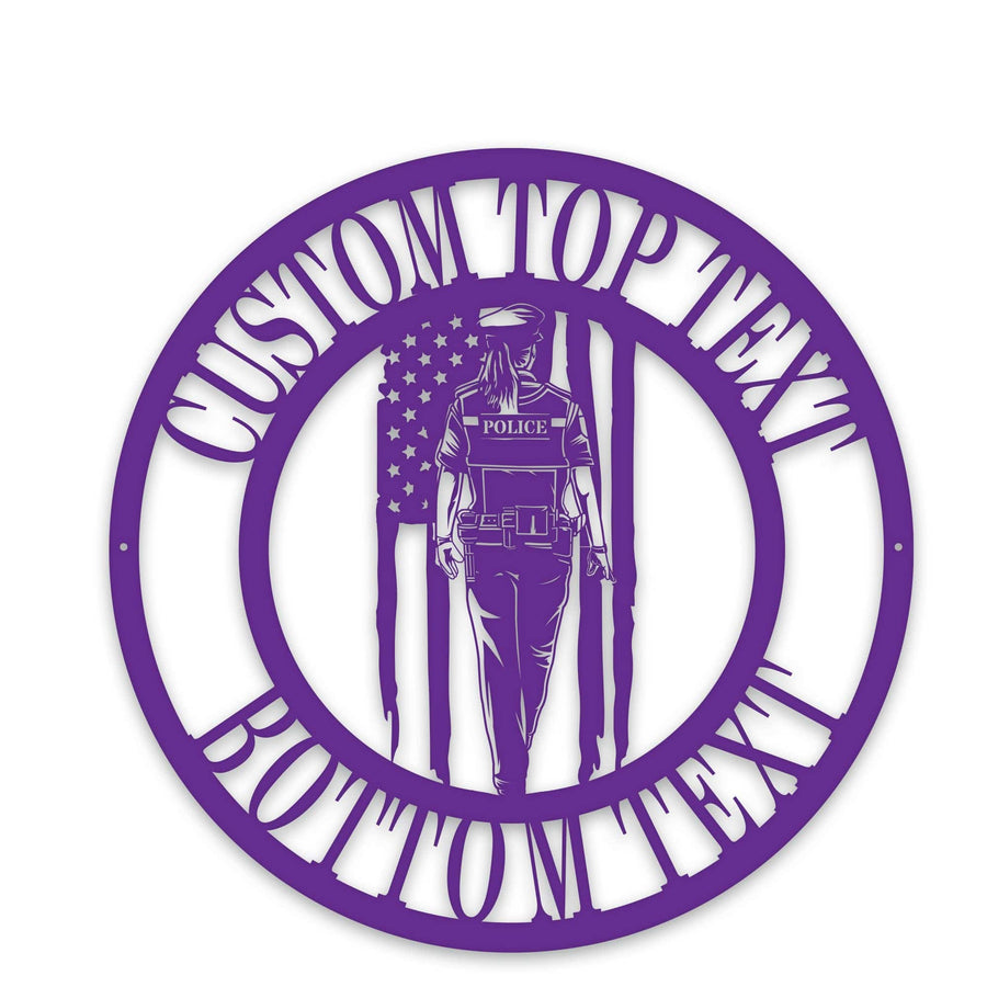 Female Police Monogram Personalized Police Gift