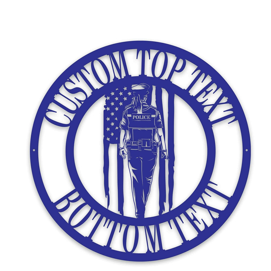 Female Police Monogram Personalized Police Gift