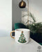 Handcrafted Christmas Tree Ceramic Coffee Mug - 10oz with Luxurious Gold Handle