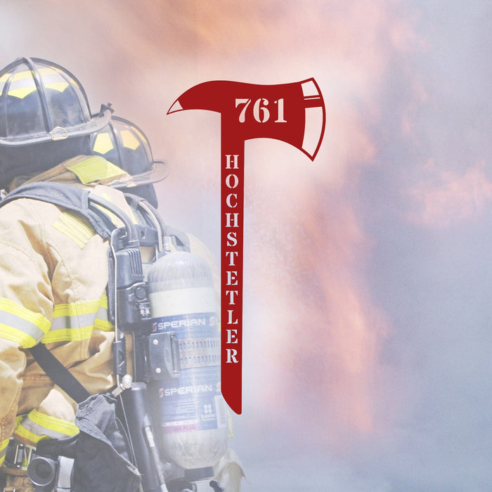 Firefighter Axe - Personalized Fire Axe with Custom Name & Text