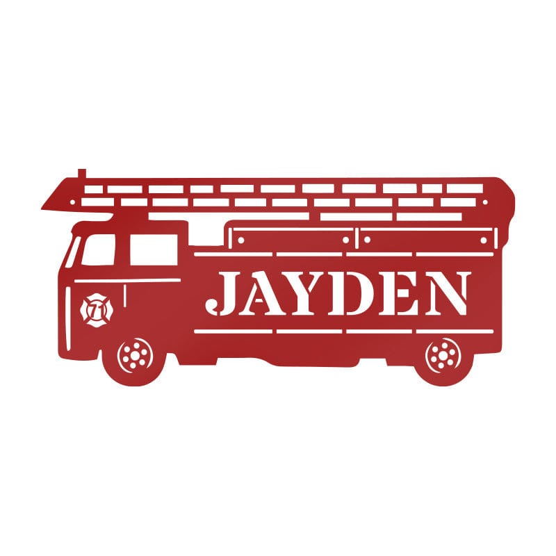 Fireman Ladder Truck Monogram