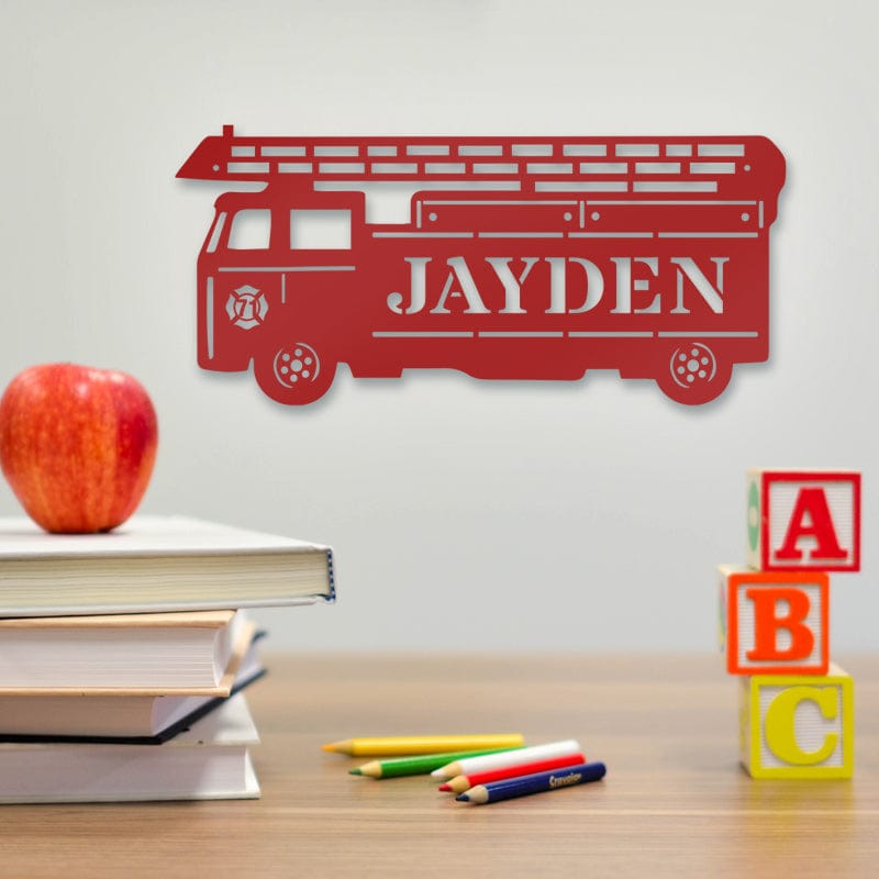 Fireman Ladder Truck Monogram