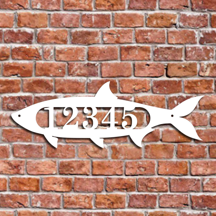 Fish Personalized Address Metal Sign
