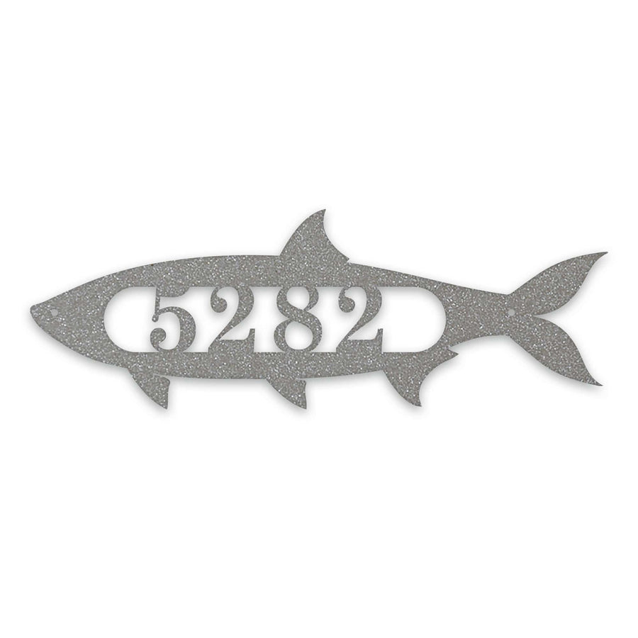 Fish Personalized Address Metal Sign