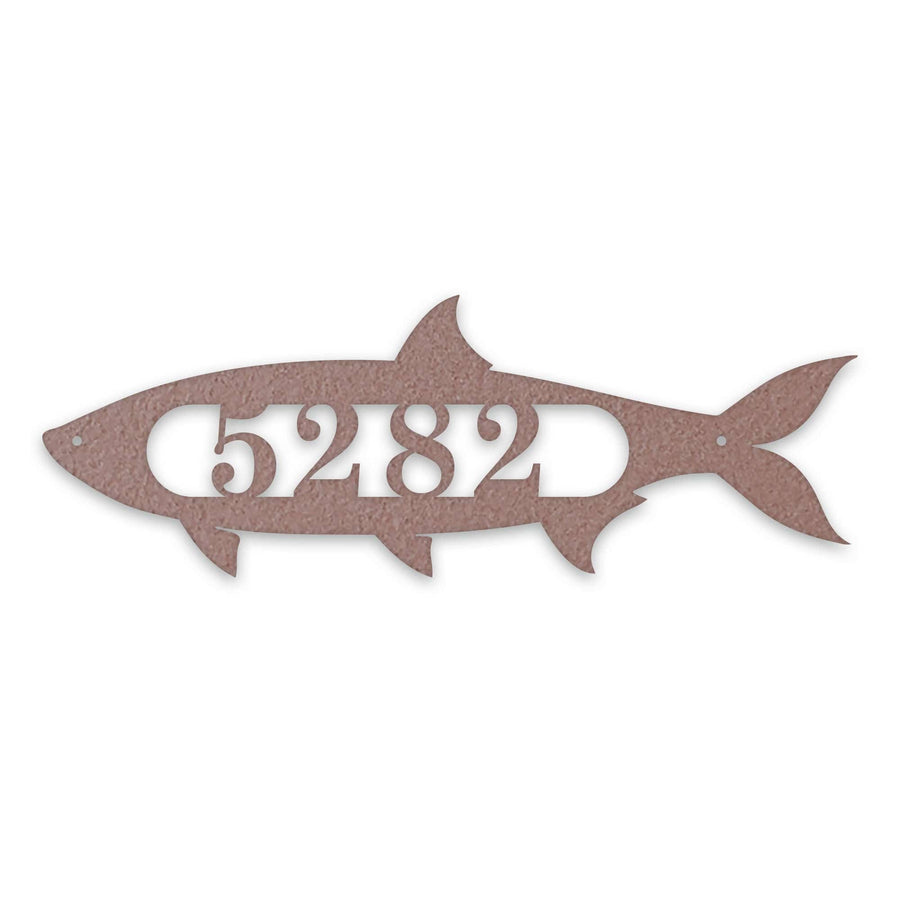 Fish Personalized Address Metal Sign