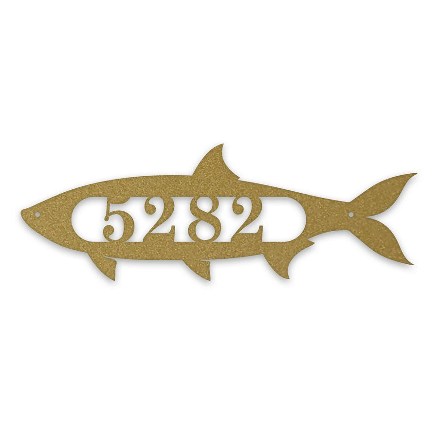 Fish Personalized Address Metal Sign