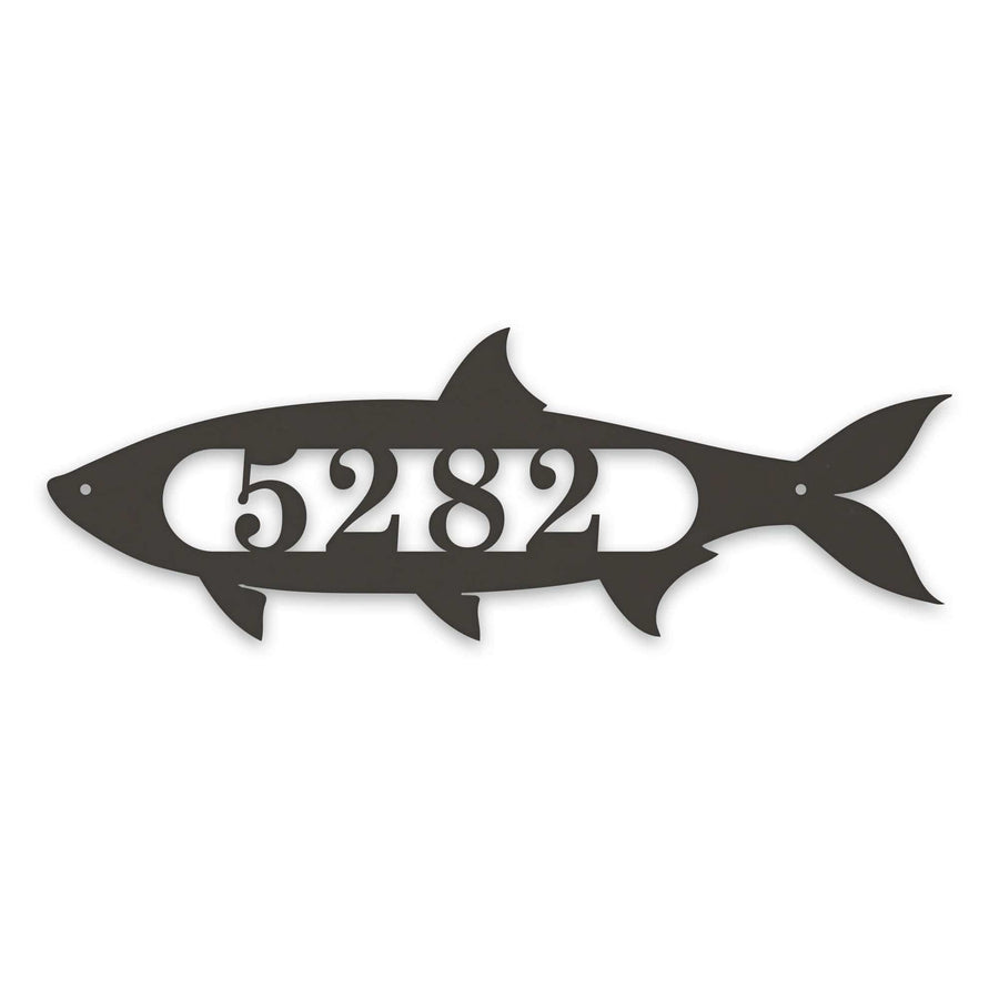 Fish Personalized Address Metal Sign