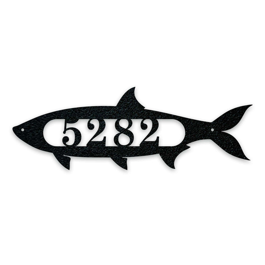 Fish Personalized Address Metal Sign