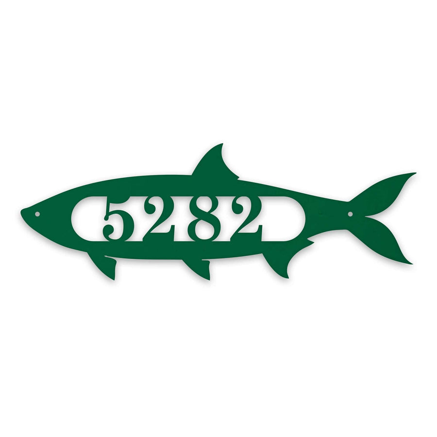 Fish Personalized Address Metal Sign