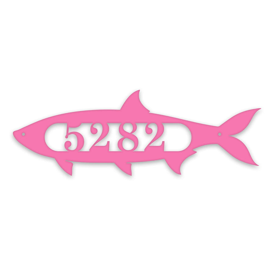 Fish Personalized Address Metal Sign